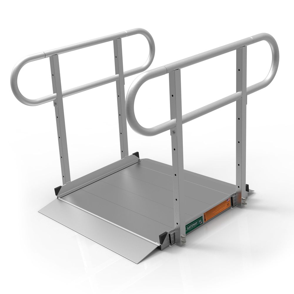 Counterweighted Ramps 3' L x 3' W EZ-ACCESS® GATEWAY™ 3G Aluminum Wheelchair Access Ramp with ...