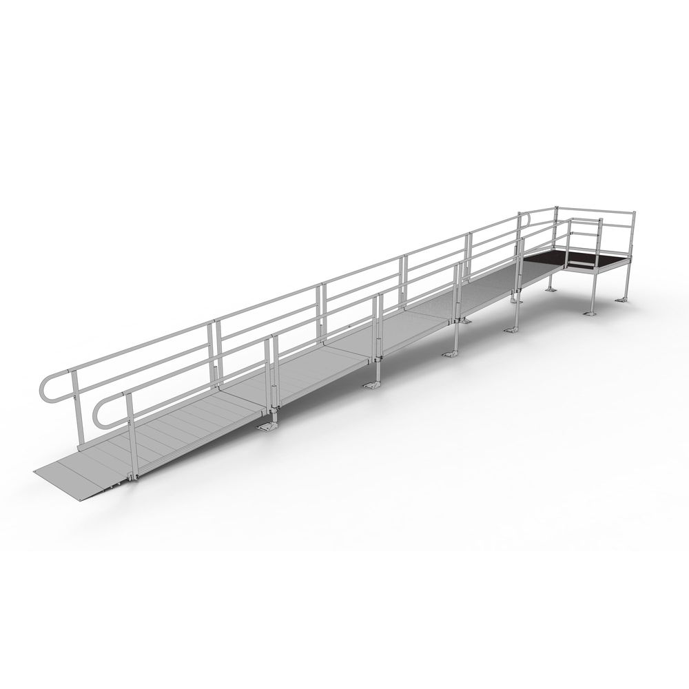 Ez Ramp Modular Ramp 30' EZ-ACCESS® PATHWAY Straight Modular Ramp w/5' Platform | Mobility Mart