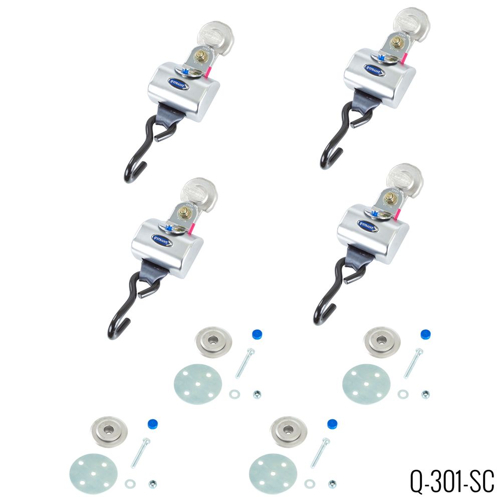 Q Rope Retractable Q'Straint 4 QRT MAX Retractors with Slide’N Click Fittings | Mobility Mart
