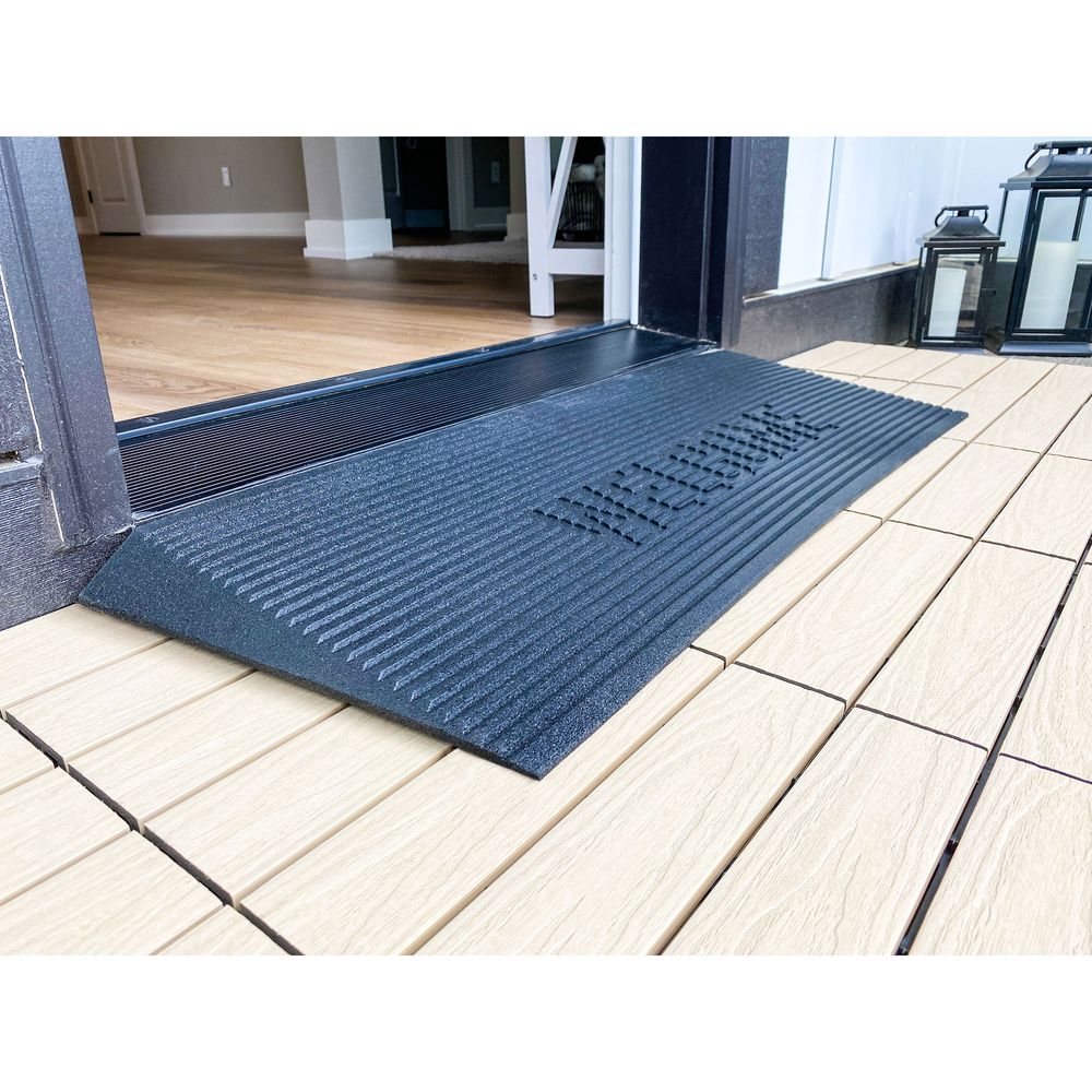 EZ-ACCESS® TRANSITIONS® Angled Threshold Mat - 850 lb. Cap | Mobility Mart